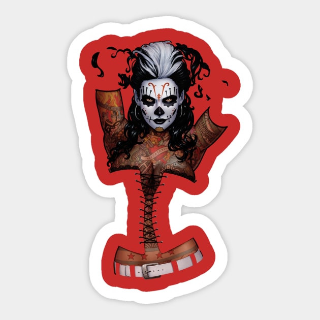 Santa Muerte Sticker by Sentry616